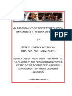 An Assessment of Poverty Reduction Strategies in Nigeria (1983 - 2002)