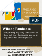 Wikang Pambansa