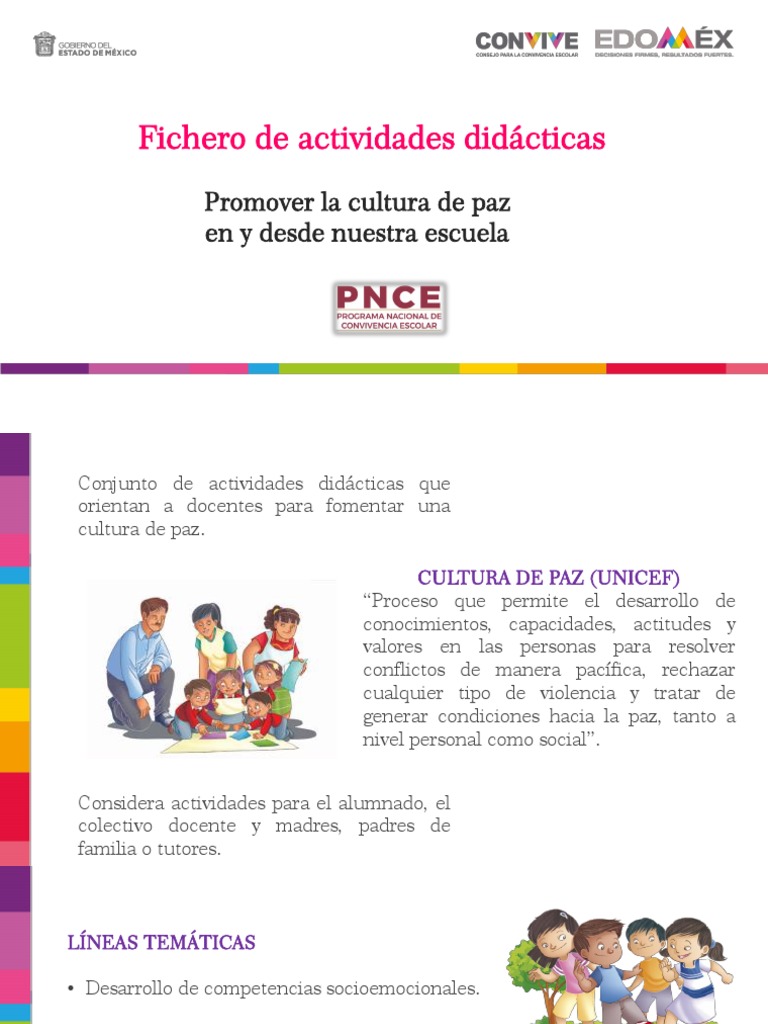 Actividades para Promover la Paz Escolar | PDF | Paz | Maestros