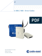 Custo Screen 300 / 400 - Error Codes: Service Manual