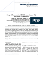 Design of Piezoresistive MEMS Pressure Sensor Chip