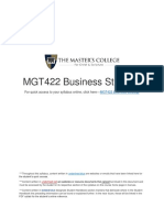 MGT422 Business Strategy: For Quick Access To Your Syllabus Online, Click Here