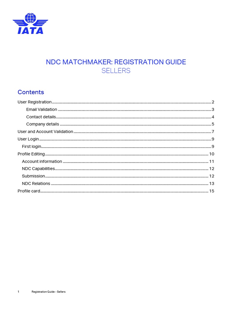 NDC Matchmaker Seller Registration Guide | PDF | Login | Password