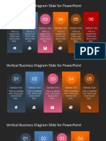 Vertical Business Diagram Slide For Powerpoint: Sample Text Sample Text Sample Text Sample Text Sample Text Sample Text