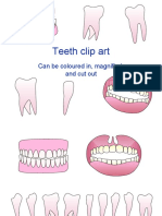 Teeth Clip Art: Can Be Coloured In, Magnified and Cut Out