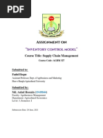 Inventory Control Model