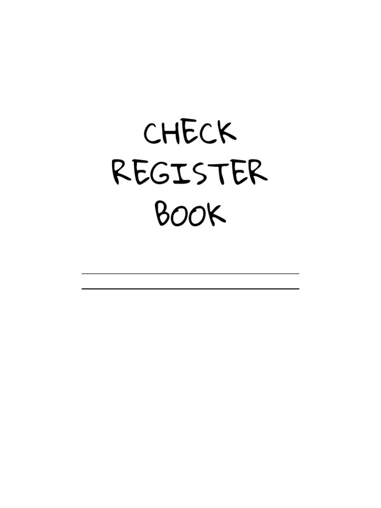Check Register Book Overview | PDF | Debits And Credits | Financial ...