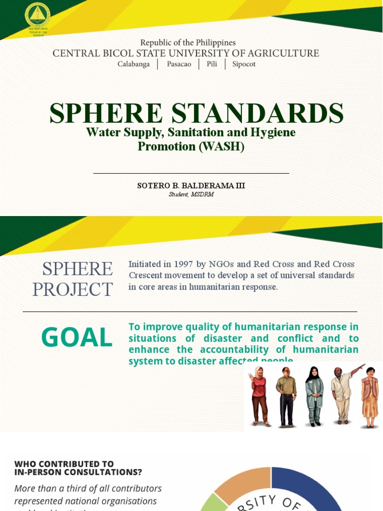 Sphere Standards Water Supply, Sanitation and Hygiene Promotion (WASH) PDF Wash Hygiene