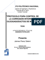 Protocolo para El Control de La Corrosión Interna en Oleogasoductos de México