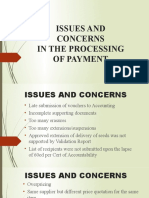 Issues and Concerns in The Processing of Payment