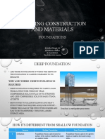 Building Construction and Materials: Foundations