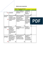 Rúbrica para Exposición