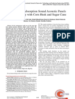 Analysis On Absorption Sound Acoustic Panels From Egg Tray With Corn Husk and Sugar Cane