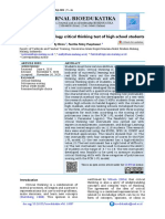 JURNAL BIOEDUKATIKA Vol. 9(1) 2021 | Construction of biology critical thinking test