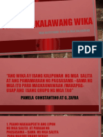 Filipino Ikalawang Wika Mga Katanungan