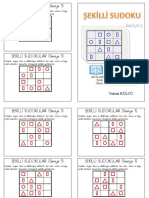 Şekilli Sudoku Seviye 1