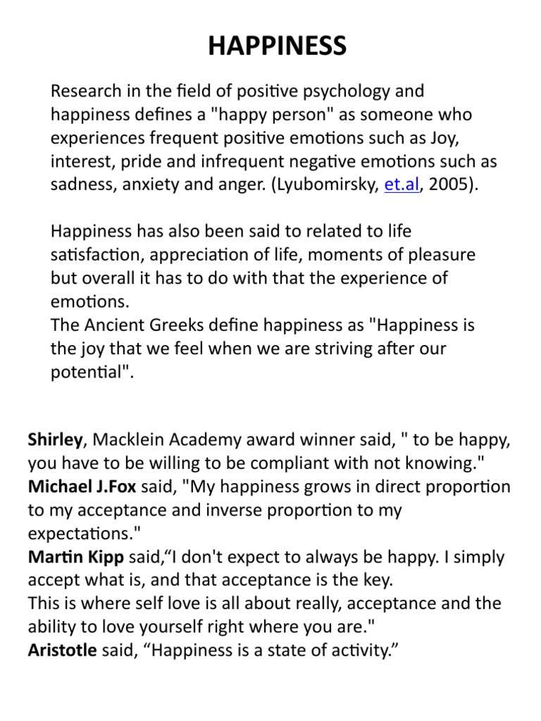 Psychology Of Happiness Pdf Happiness Extraversion And Introversion