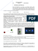 Guía de Física explica conceptos de potencial eléctrico