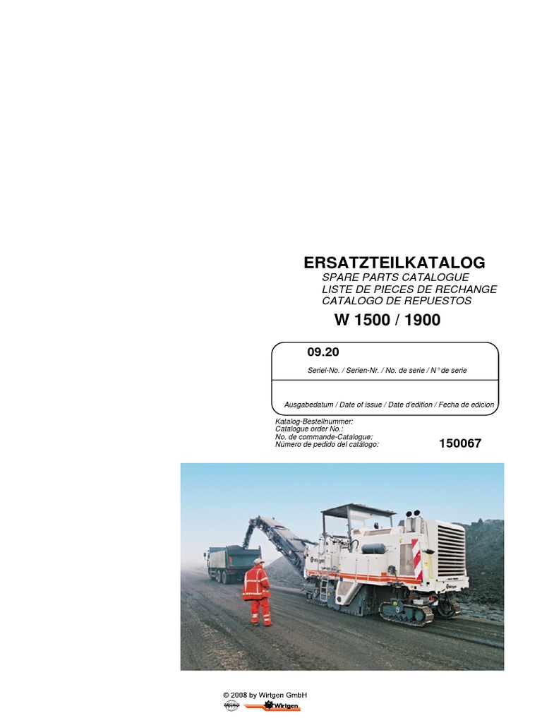Catalogo Da Fresadora Wirg 1500-2000 | PDF | Equipement chimique ...