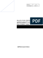 Rules For Certification of Management Systems: Date of Establish: October 12, 2007