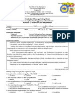 Phil IRI Form 3A 3B Filipino 4 Pretest