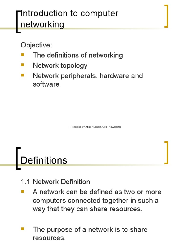 Objectives of Computer Networking | PDF | Computer Network | Network ...