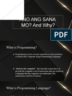 Ano Ang Sana MO? and Why?