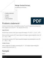 Problem Statement: Solved Problem - Merge Sorted Arrays