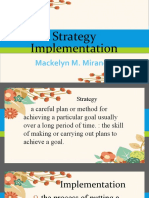 Strategy Implementation: Mackelyn M. Mirano