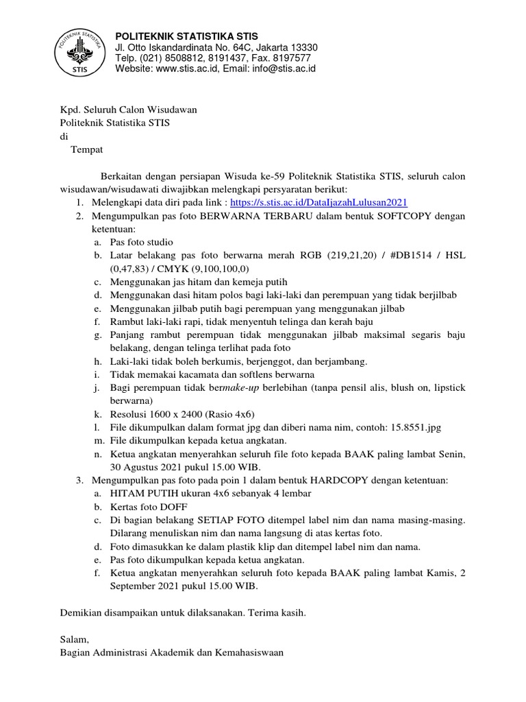 Ketentuan Foto Ijazah | PDF