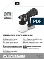 Parkside PFSA 20 Li A1 Cordless Paint Sprayer Instruction Manual