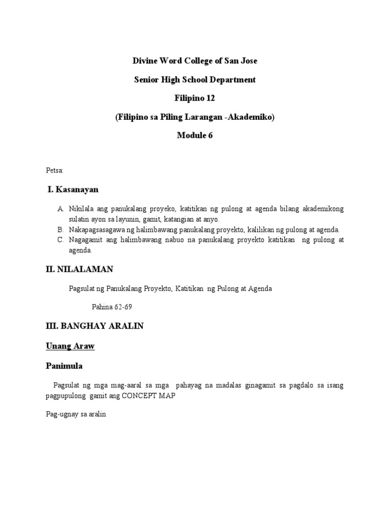 Filipino SHS12 | PDF