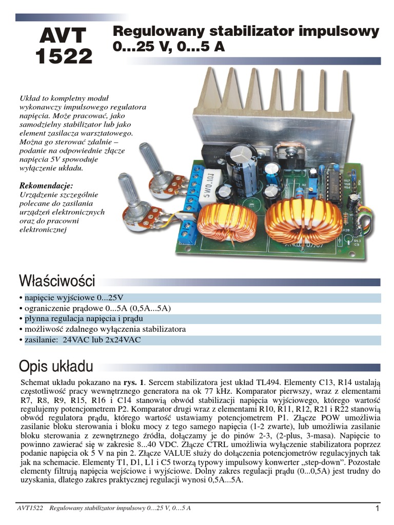 DC DC Adjustable Power Supply Circuit Schematic | PDF