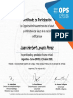 Argentina Curso SNVS2.0 (Versión 2020) - Certificado Del Curso 143081