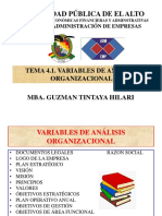 Tema 4 1 Variables de Análisis Organizacional