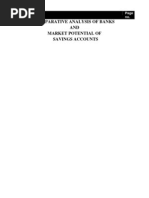 Comparative Analysis of Banks AND Market Potential of Savings Accounts