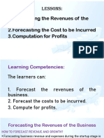 1.forecasting The Revenues of The Business 2.forecasting The Cost To Be Incurred