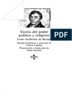 De Bonald - Teoría Del Poder Político y Religioso - Introducción + L1 y L2