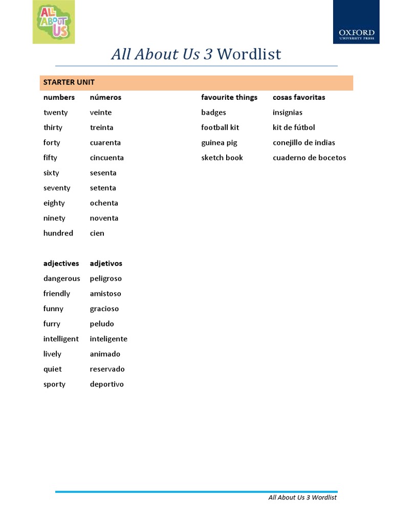 AAU3 All About Us Wordlist Level 3 | PDF | Alimentos | Residuos