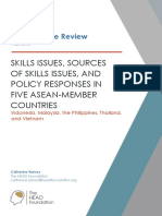 Skills Issues, Sources of Skills Issues, and Policy Responses in Five Asean-Member Countries