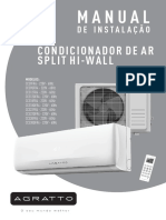 Ar Condicionado Split Hi Wall Agratto Fit 30000 Btus Frio 220v Ccs30fi r4