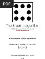 The 8-Point Algorithm: 16-385 Computer Vision (Kris Kitani)