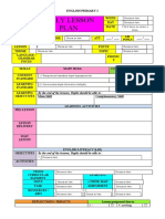 Daily Lesson Plan: Week DAY Date