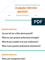Most Popular Interview Questions - Short