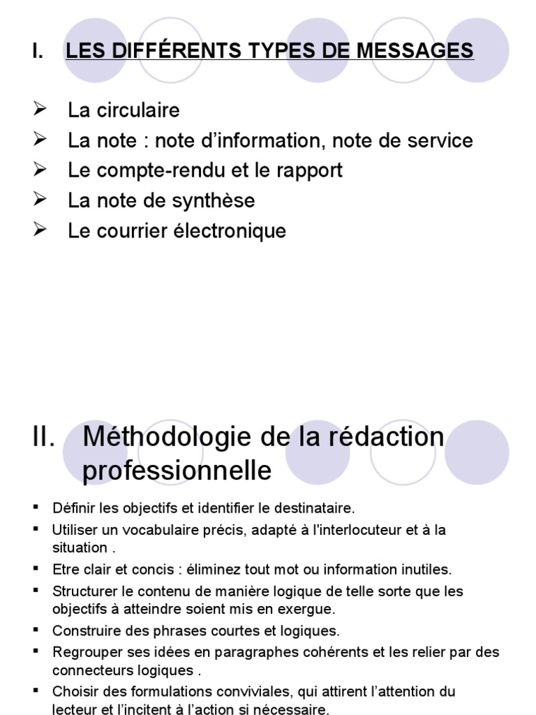 Types de Messages en Communication | PDF | Évolution de carrière