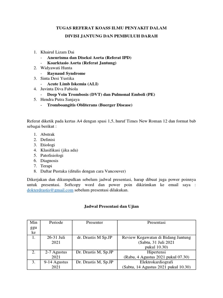 Tugas Referat Koass Penyakit Dalam | PDF