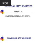 General Mathematics: Inverse Function & Its Graph