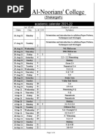 1st Year Physics Breakup 2021-22 16 August 2021