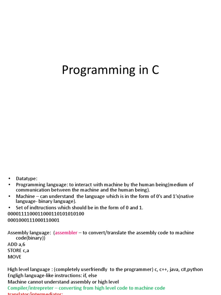 Unit 1 | Download Free PDF | Scope (Computer Science) | Variable ...