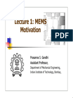 Lecture 1: MEMS Motivation: Prasanna S. Gandhi Assistant Professor